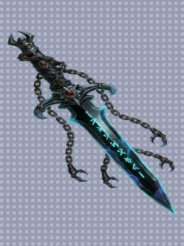 Cursed Dagger PNG | Gothic Athame Obsidian Blade Art