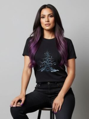 Christmas Tree|Gothic Skull Christmas Tree PNG | Dark Yule Tree Sublimation File | Occult Winter Decor DTF Design | Chains & Skulls Horror Art