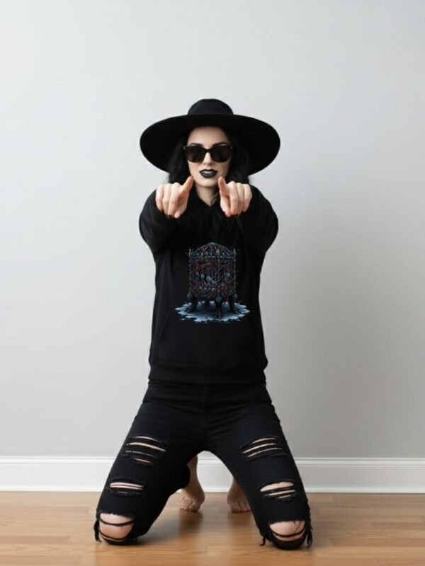 Krampus Winter Cage PNG | Dark Fantasy Christmas Captor Design | Gothic T-Shirt Sublimation File | Spooky Punisher DTF