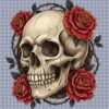 Gilded Skull & Rose PNG Digital Download | Gothic Flower Sublimation File | Bone White and Gold Art 4600x5000 px