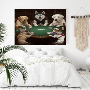 1 Dogs Playing Poker Art | Realistic Digital Print | 5 Aspect Ratios