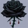1 Bleeding Bloom PNG | Black Rose Gothic Art Digital Download