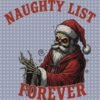Skeletal Santa PNG | Naughty List Forever | Dark Christmas Horror Sublimation File | Spooky Gothic Holiday T-Shirt DTF Design