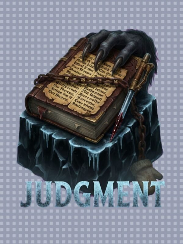Krampus Ledger of Judgment PNG | Dark Gothic Christmas Horror File | Spooky Yule Sublimation Design | Commercial Use DTF