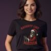 Skeletal Santa PNG | Naughty List Forever | Dark Christmas Horror Sublimation File | Spooky Gothic Holiday T-Shirt DTF Design