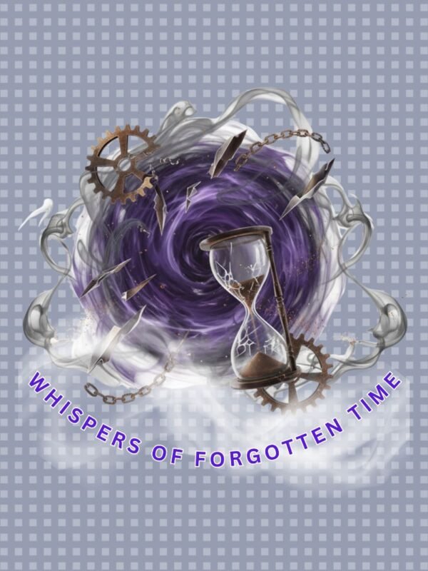 Whispers of Forgotten Time PNG | Gothic Steampunk Hourglass Design | Dark Fantasy Clockwork Art | Digital Download for Sublimation & Printing