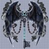 Shadow Lock PNG | Gothic Winged Key Digital Download Runes