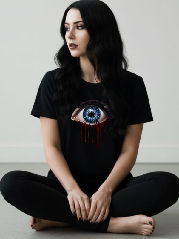 The Bleeding Eye PNG Digital Download | Shattered Crystal Eye Sublimation File | Gothic Horror Art 4600x5000 px