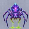 Crystal Spider PNG Digital Download | Glowing Amethyst & Sapphire Gothic Art | Dark Fantasy Sublimation File 4600x5000 px