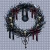 Christmas Wreath|Frozen Wreath of Woe PNG | Gothic Christmas Skull Wreath | Dark Yule Decor Sublimation File | Ancient Ritual DTF Design