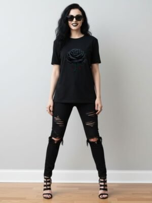 Bleeding Bloom PNG | Black Rose Gothic Art Digital Download