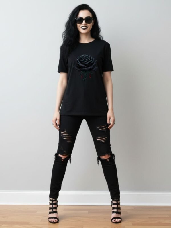 Untitled design (45) Bleeding Bloom PNG | Black Rose Gothic Art Digital Download