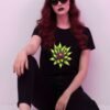 Toxic Bloom PNG | Radioactive Flower Sublimation Design | Neon Green & Magenta Gothic Crystal Art for Dark Tees