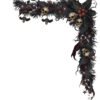 Gothic Christmas Garland PNG Border | Dark Fantasy Corner Frame Overlay | Spooky Winter Skull Sublimation File | Commercial Use DTF