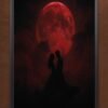 1 Lovers In The Blood Moon Wall Art | Gothic Romance | Red Moon Print |