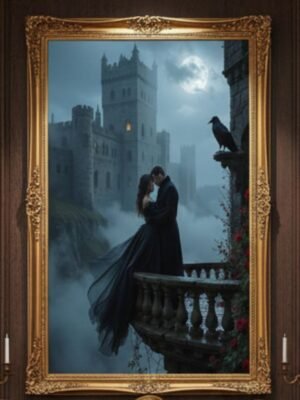 Mists of Betrayal - Haunted Castle Dark Romance Digital Art Print