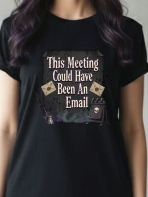 This Meeting Could Have Been An Email PNG | Gothic Workplace Humor Clipart | Funny Office Skull Digital Download