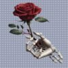 Grave's Affection PNG | Skeleton Hand Rose Clip Art | Gothic Romance Tattoo Design | High Contrast Merch Ready