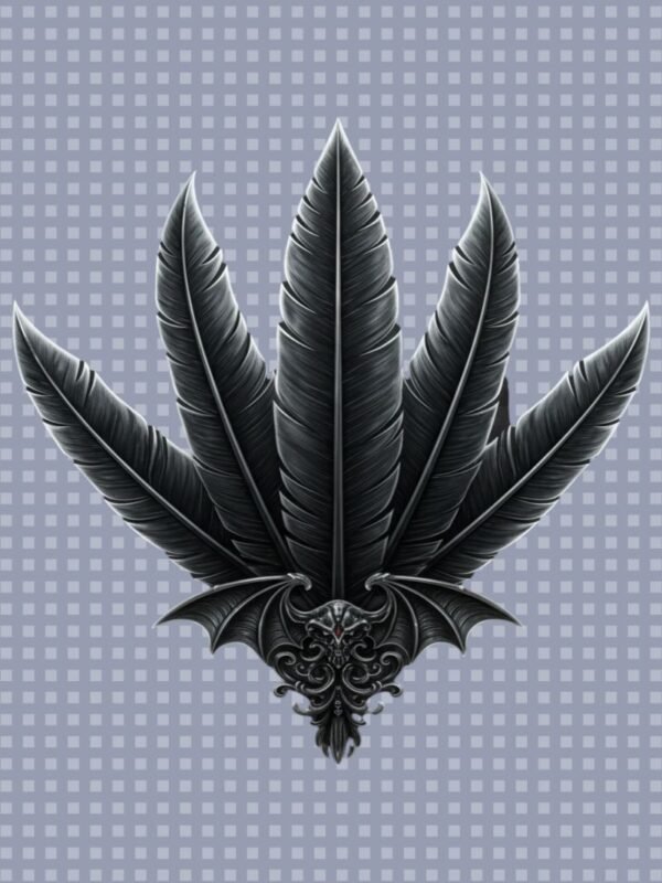 2 Gothic Raven Feather PNG | Dark Masquerade Plume Clipart | High Contrast Black & Silver Digital Download