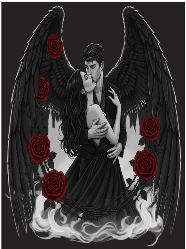 2 Possessive Embrace Dark Romance Wall Art | High-Contrast Gothic PNG | Printable Poster Set (5 Ratios) | Instant Download for Canvas & Frame