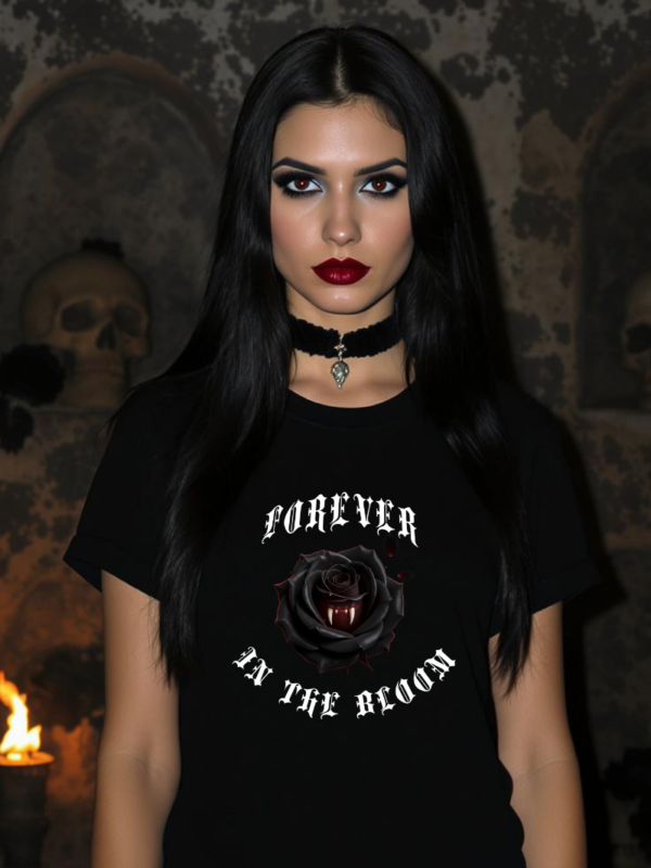 Forever In The Bloom Vampire Rose PNG | Gothic Macabre Floral Clipart | High Contrast Dark Fantasy Digital Download