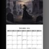 2026 Calendar PDF | Gothic Dark Romance Calendar| 11x8.5 Printable Vampire Art File