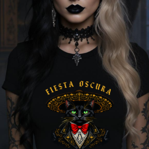 Fiesta PNG Cinco de Mayo PNG, Gothic Black Cat Graphic, Mexican Folk Art Digital Download, Dark Aesthetic Sublimation Design